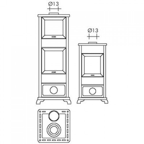 Печь DAFNE BORDEAUX, с духовкой (EdilKamin)