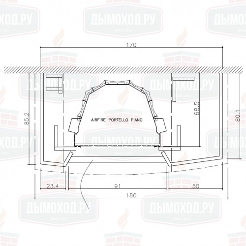 Облицовка DIVA, под Airfire piano (EdilKamin)