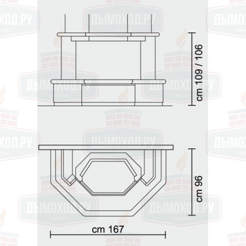 Облицовка LADY MEDIO, Sonelite Rosa (EdilKamin)