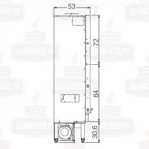 Каминная топка BLOKK 70 V NERO (EdilKamin)