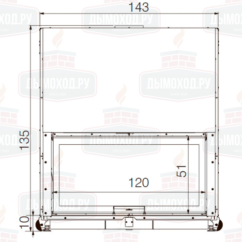 Каминная топка WINDO 120 BIANCO (EdilKamin)
