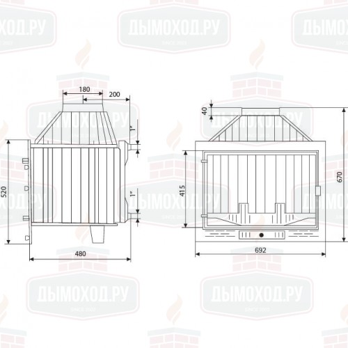 Каминная топка FG20 (Ferguss)