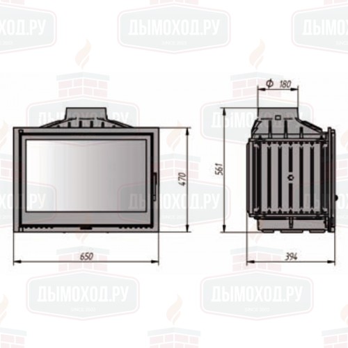 Каминная топка C-17 с шибером (Ferguss)