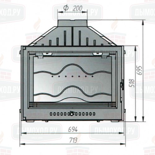 Каминная топка 710 CURVO (Ferlux)