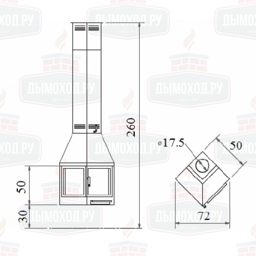 Камин MIA 002 (Fugar)