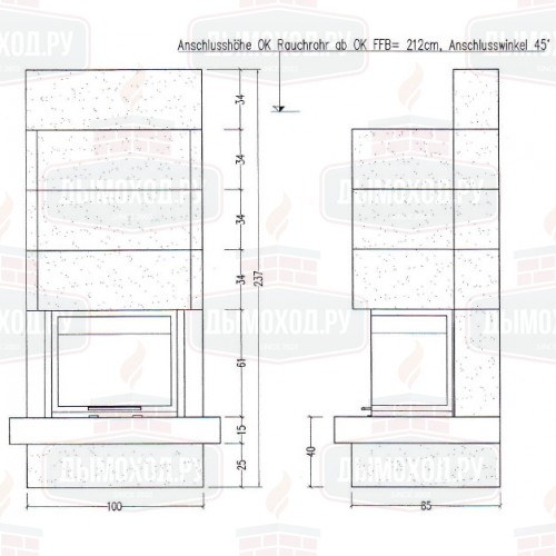 Камин STUDIO 11/57.15.0 NERO ASSOLUTO (Hark)