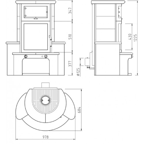 Печь 63 GT ECOplus, стеатит (Hark)