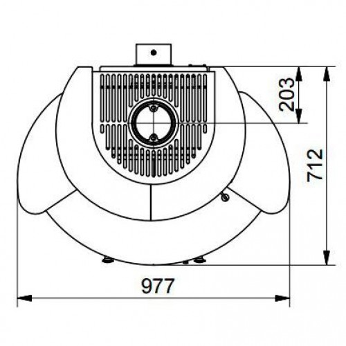 Печь HARK 63 GT ECOplus, brilliant-rot (474), черная рамка (Hark)