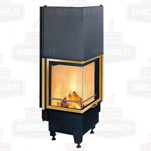 Каминная топка 500/57 H ECOPLUS T4, рамка - золото (Hark)