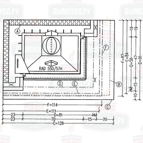 Облицовка RUSTICO 20N, левая (Hark)
