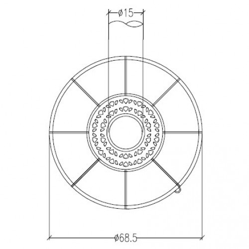 Печь BELLA ROSA 11 Viva ECOplus, hellbraun, черная рамка + компл.труб (Hark)