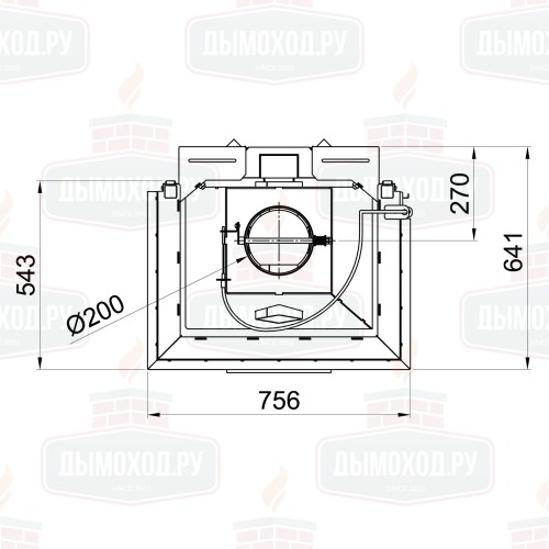 Каминная топка RADIANTE 550/30/48-66.44 H, чёрная рамка (Hark)