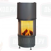 Каминная топка 650/57 RH, чёрная рамка (Hark)