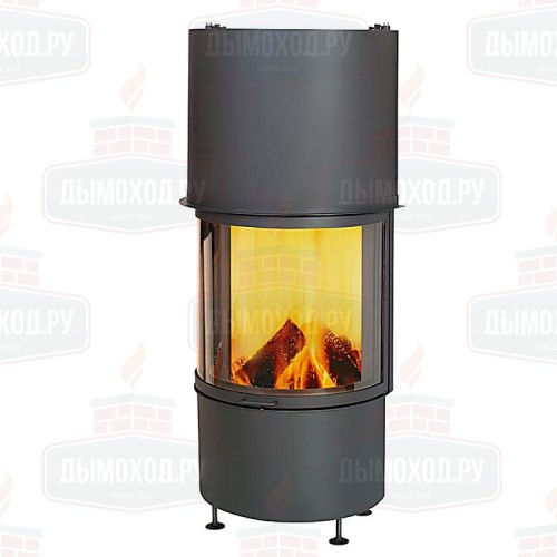 Каминная топка 650/57 RH, чёрная рамка (Hark)