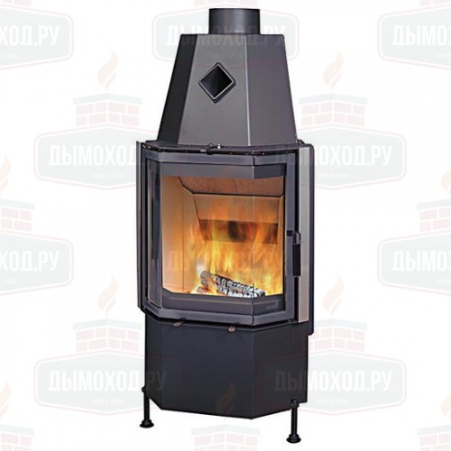 Каминная топка 600/57 K ECOPLUS, чёрная рамка (Hark)