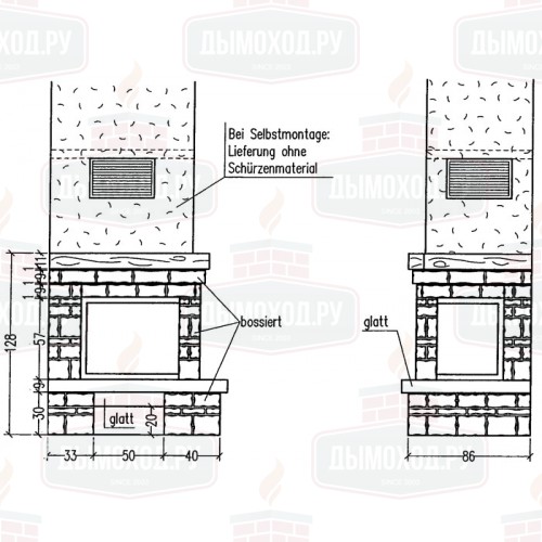 Облицовка RUSTICO 20N, левая (Hark)