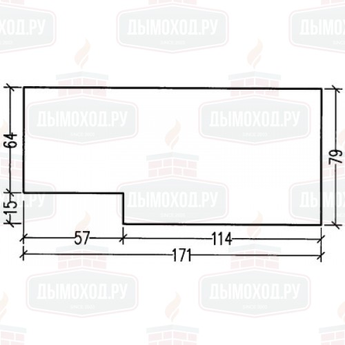 Облицовка 11/232 GRANIT NATURSCHWARZ, правая (Hark)