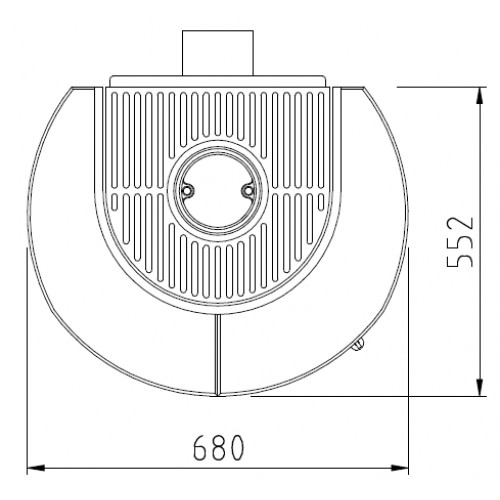 Печь 17 NH GT ECOplus, brillant rot 474, черная рамка (Hark)