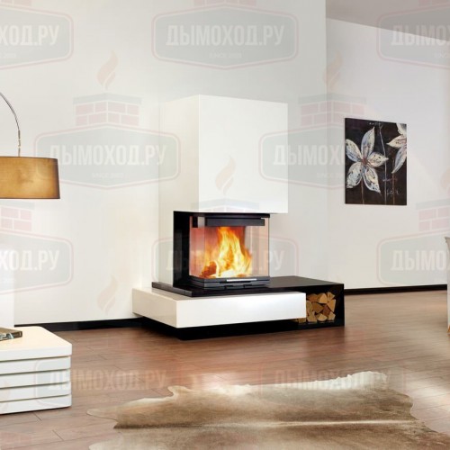 Каминная топка RADIANTE 550/30/60-66.29 H, чёрная рамка (Hark)