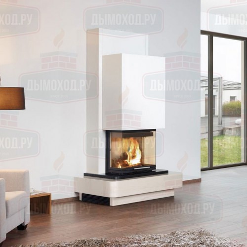 Каминная топка RADIANTE 550/30/60-66.29 H, чёрная рамка (Hark)