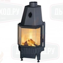 Каминная топка 600/45 K ECOPLUS, чёрная рамка (Hark)