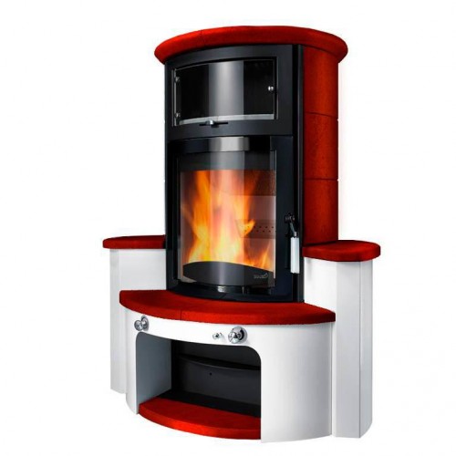 Печь HARK 63 GT ECOplus, brilliant-rot (474), черная рамка (Hark)