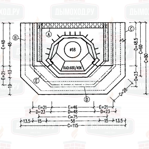 Облицовка 4/18.6 B BURGOS IROKO (Hark)