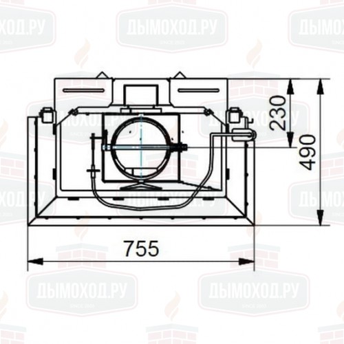Каминная топка RADIANTE 550/30/60-66.29 H, чёрная рамка (Hark)