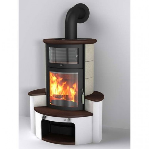 Печь 63 GT ECOplus, jola-braun/stone 245, чёрная рамка, корпус графит (Hark)