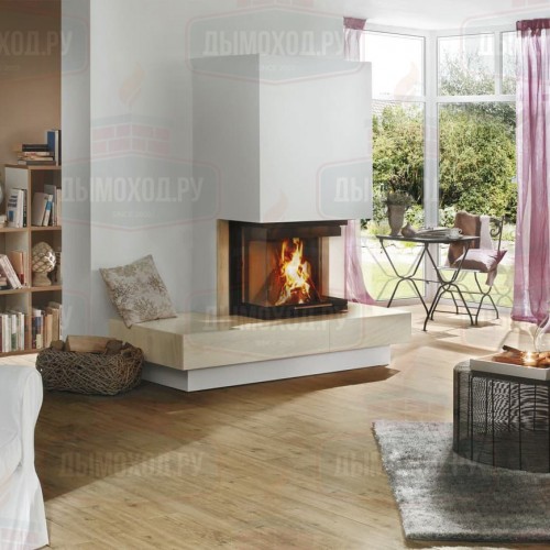 Каминная топка RADIANTE 550/30/60-66.29 H, чёрная рамка (Hark)