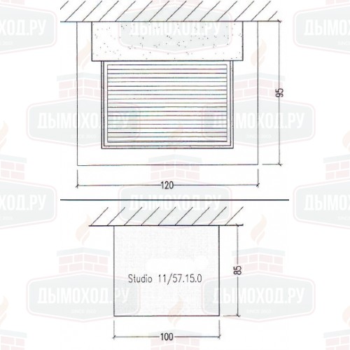Камин STUDIO 11/57.15.0 NERO ASSOLUTO (Hark)