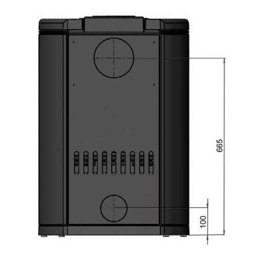 Печь K700, с боковыми стёклами, черный (Keddy)