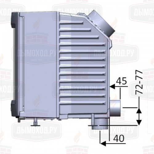 Каминная топка SK1001 + 2 боковых стекла (Keddy)