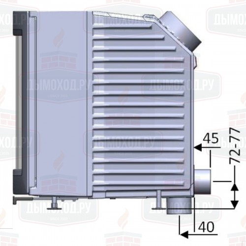 Каминная топка SK2001 + 2 боковых стекла (Keddy)
