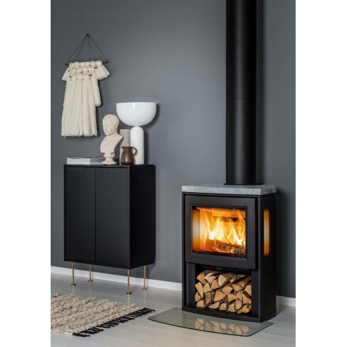 Печь K700, верх - мыльный камень, черный (Keddy)