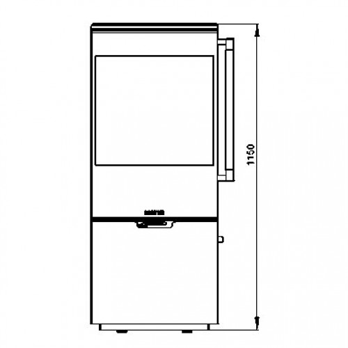 Печь K900, низкая, soapstone, кожаная ручка (Keddy)