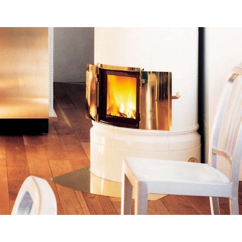 Печь CHRISTINEBERG, white + голубой декор, верхнее подключение (Keddy)