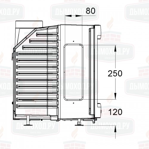 Каминная топка SK1001 + 2 боковых стекла (Keddy)