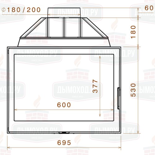 Каминная топка LCI 7 GFL (Liseo Castiron)