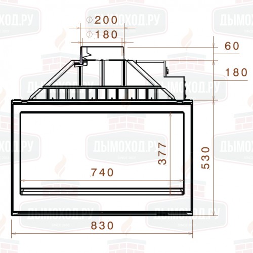 Каминная топка LCI 9 GDF CL (Liseo Castiron)