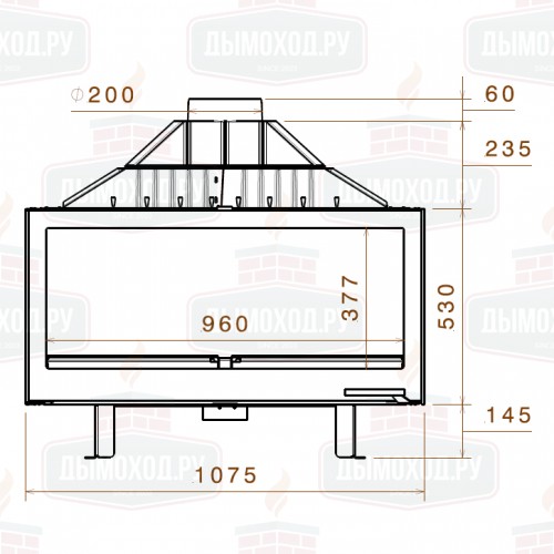 Каминная топка LCI 11 GDFs (Liseo Castiron)