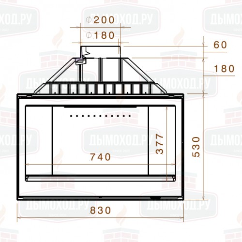 Каминная топка LCI 9 GF (Liseo Castiron)