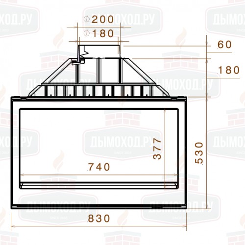 Каминная топка LCI 9 GDFs (Liseo Castiron)