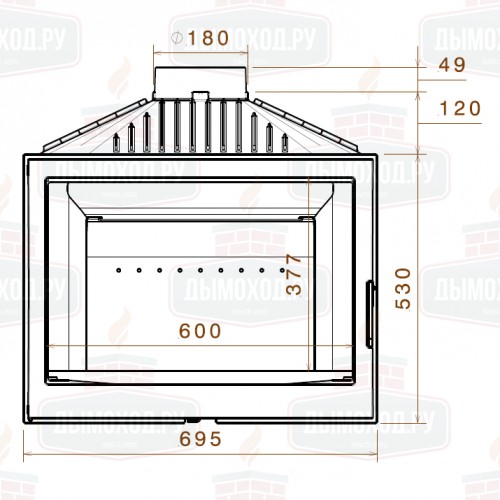 Каминная топка LCI 007 GF (Liseo Castiron)