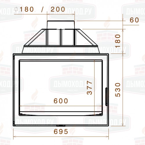 Каминная топка LCI 7 GDF CL (Liseo Castiron)