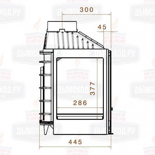 Каминная топка LCI 007 GF (Liseo Castiron)