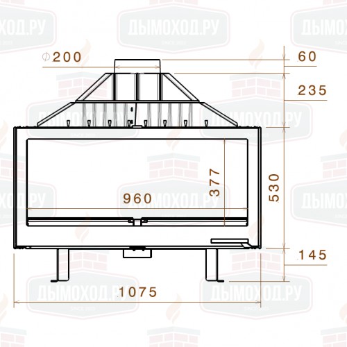 Каминная топка LCI 11 GFL (Liseo Castiron)