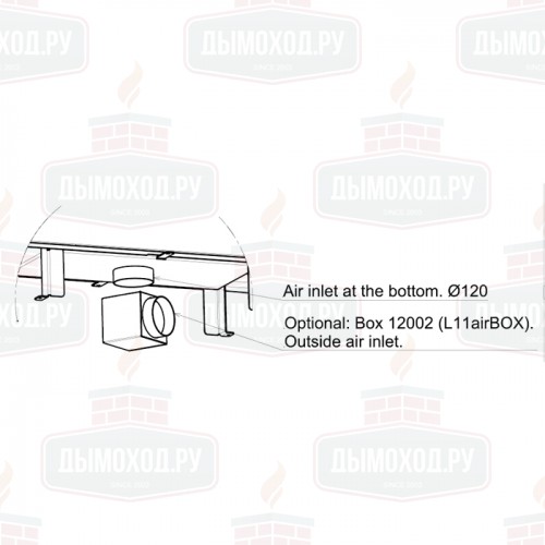 Каминная топка LCI 11 GDFs (Liseo Castiron)