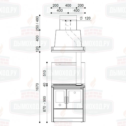 Печь-плита NEOS 80L (J. Corradi)