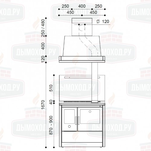 Печь-плита NEOS 90L (J. Corradi)